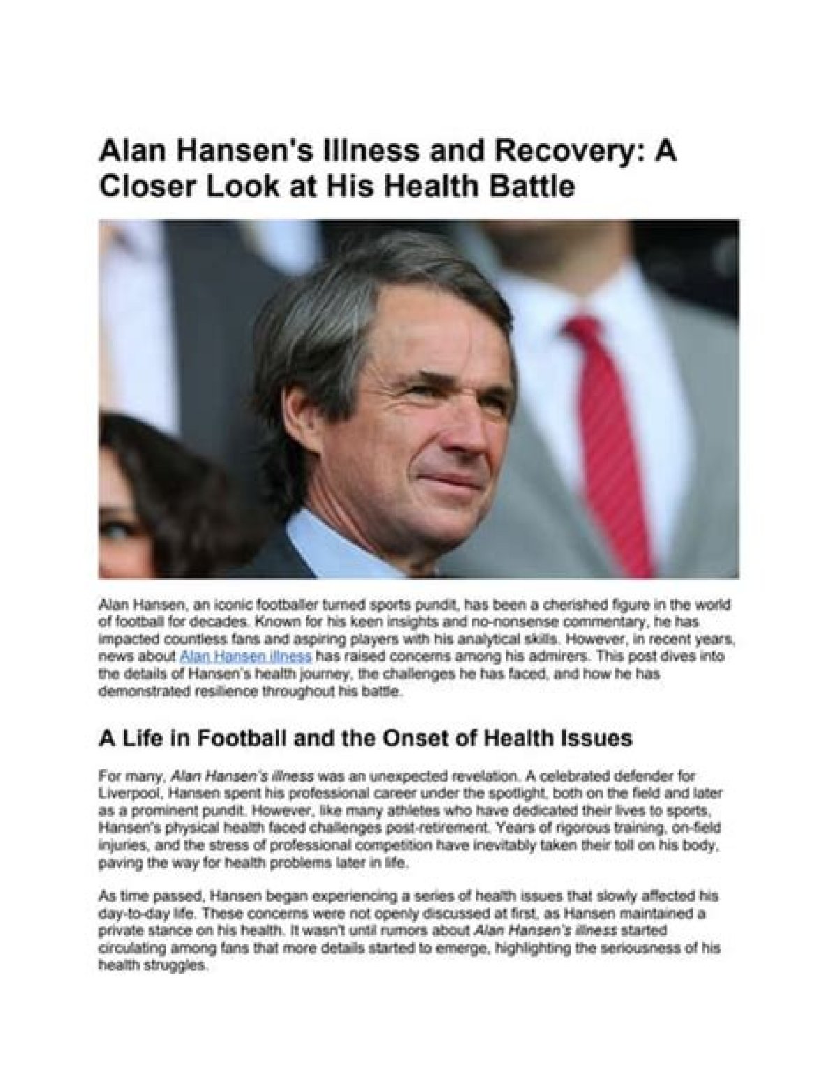 A Closer Look at His Health Struggles