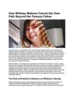 Beyond the Shadow of Her Famous Father
