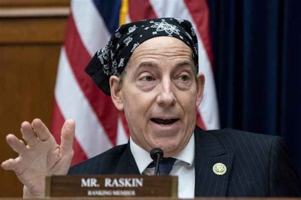 Does Rep Jamie Raskin Wearing Hair Mask