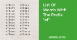 List of Words Ending with 'Ef'
