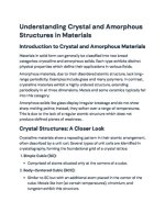 Understanding Amorphous: the Science and Applications of Non-Crystalline Solids